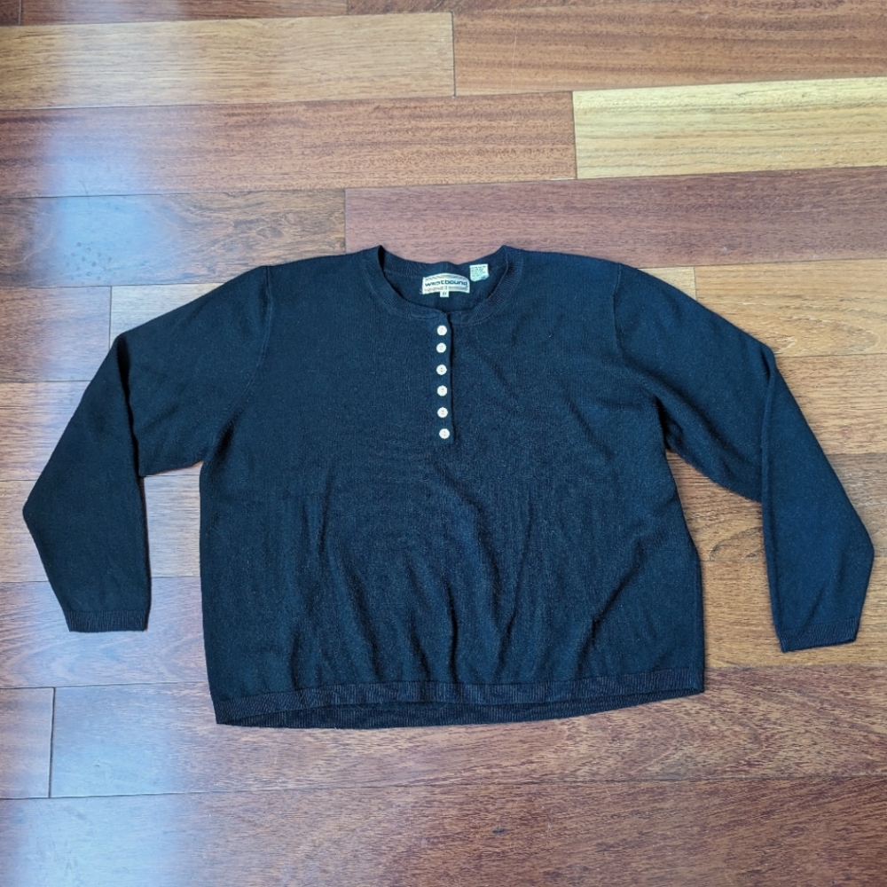 Vintage Westbound Casual Black Sweater 2XL
